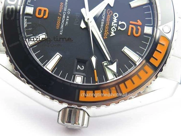 0404 Trendy 2016 Planet Ocean 43.5mm SS V6F Best Edition Black Dial On SS Bracelet A 8210